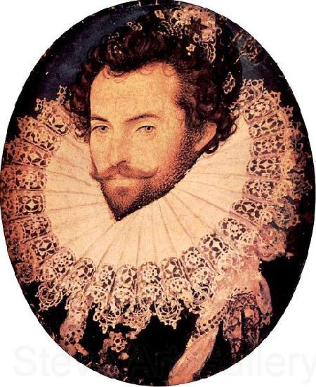 Nicholas Hilliard Portrait of Sir Walter Raleigh France oil painting art